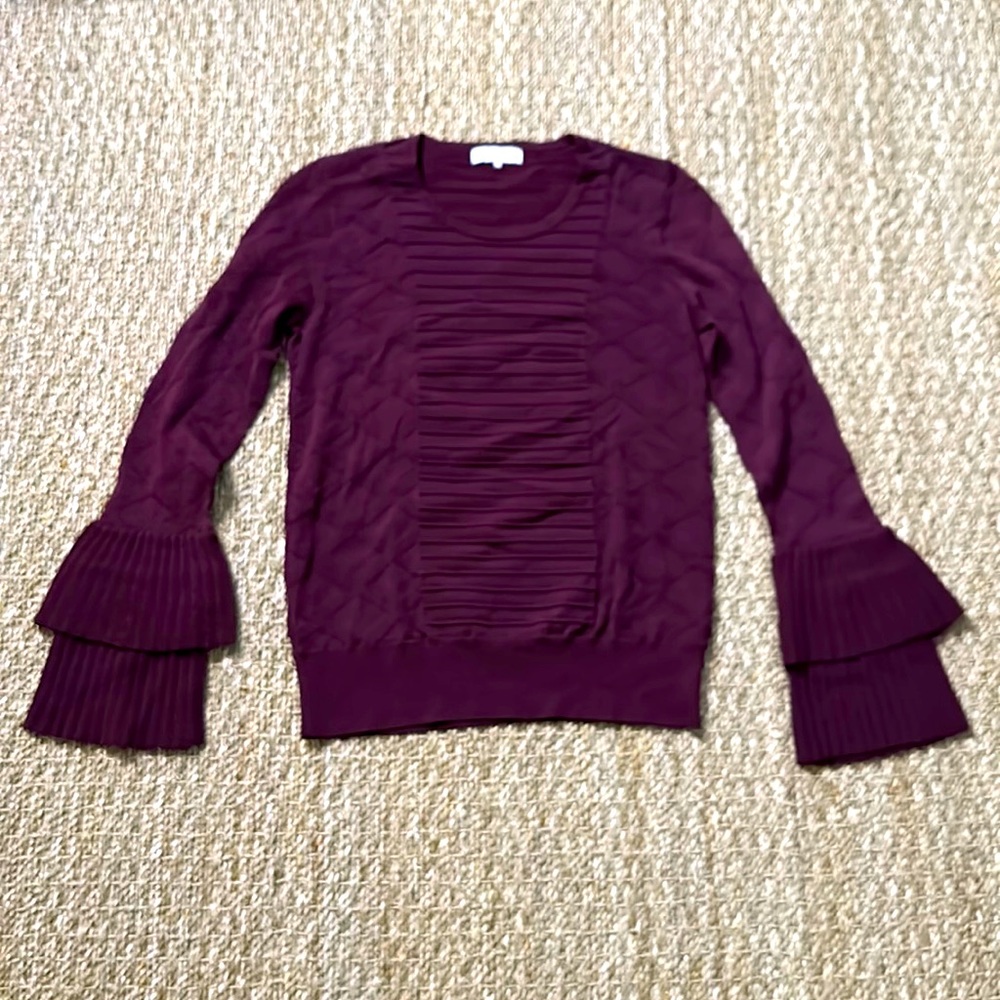 Parker Eggplant Textured Sweater